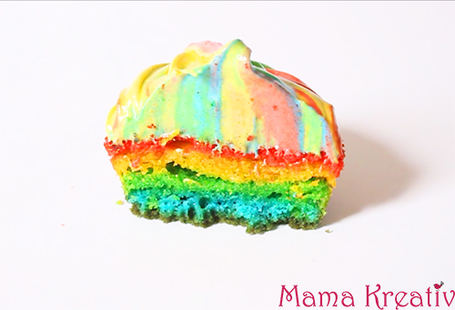 regenbogen cupcakes